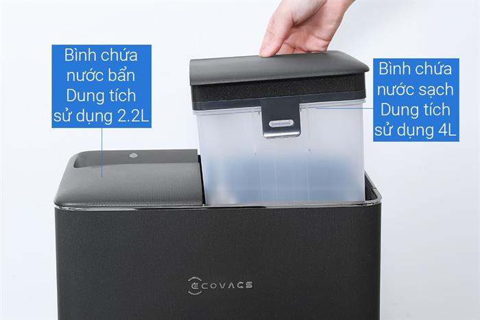 Robot hút bụi lau nhà Ecovacs Deebot T90 PRO OMNI - Đen/Trắng
